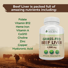 Purely Holistic bottle highlighting CoQ10 and vitamins A & B12