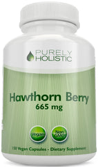 Purely Holistic Hawthorn Berry bottle front view for daily wellness support.