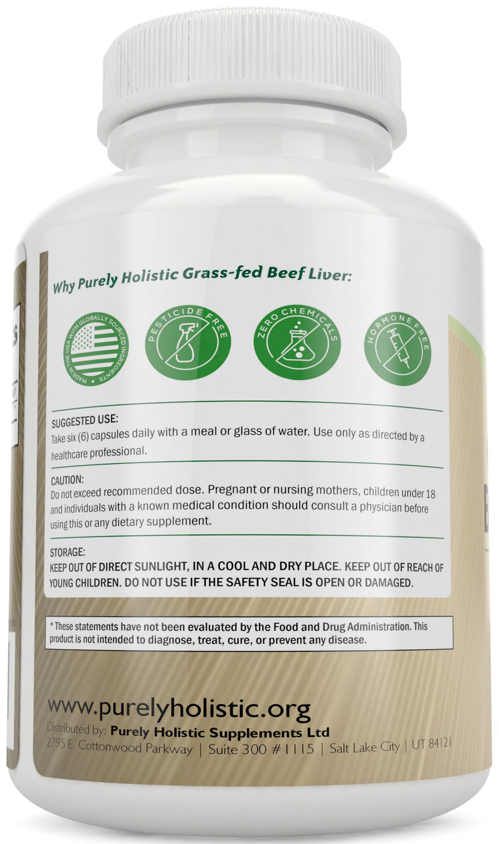 Purely Holistic packaging design for clear product information