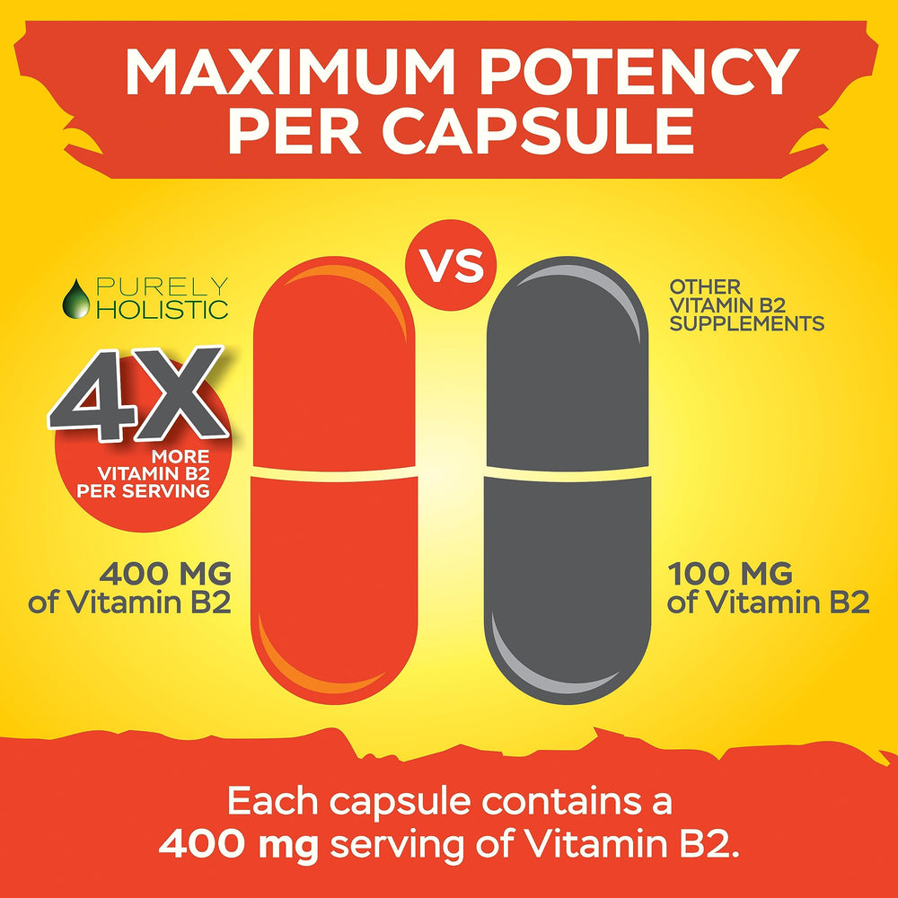 Purely Holistic Vitamin B2 non-GMO label emphasizing purity and safe ingredients