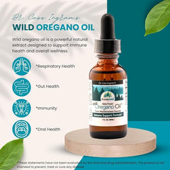 Purely Wild oregano oil dropper ready for under-tongue use.