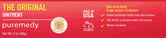 Label of Puremedy Original Healing Ointment emphasizing USA-made, natural formula.