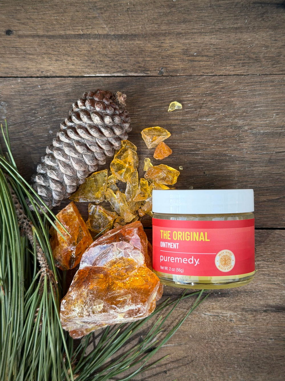 Puremedy ointment on a small burn area providing comforting coverage.