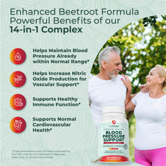 PurePremium Beetroot powder bottle highlights beet ingredients for nitric oxide support.