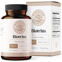 PureRoots Biotrim bottle close-up highlighting convenient natural diuretic support for leg comfort