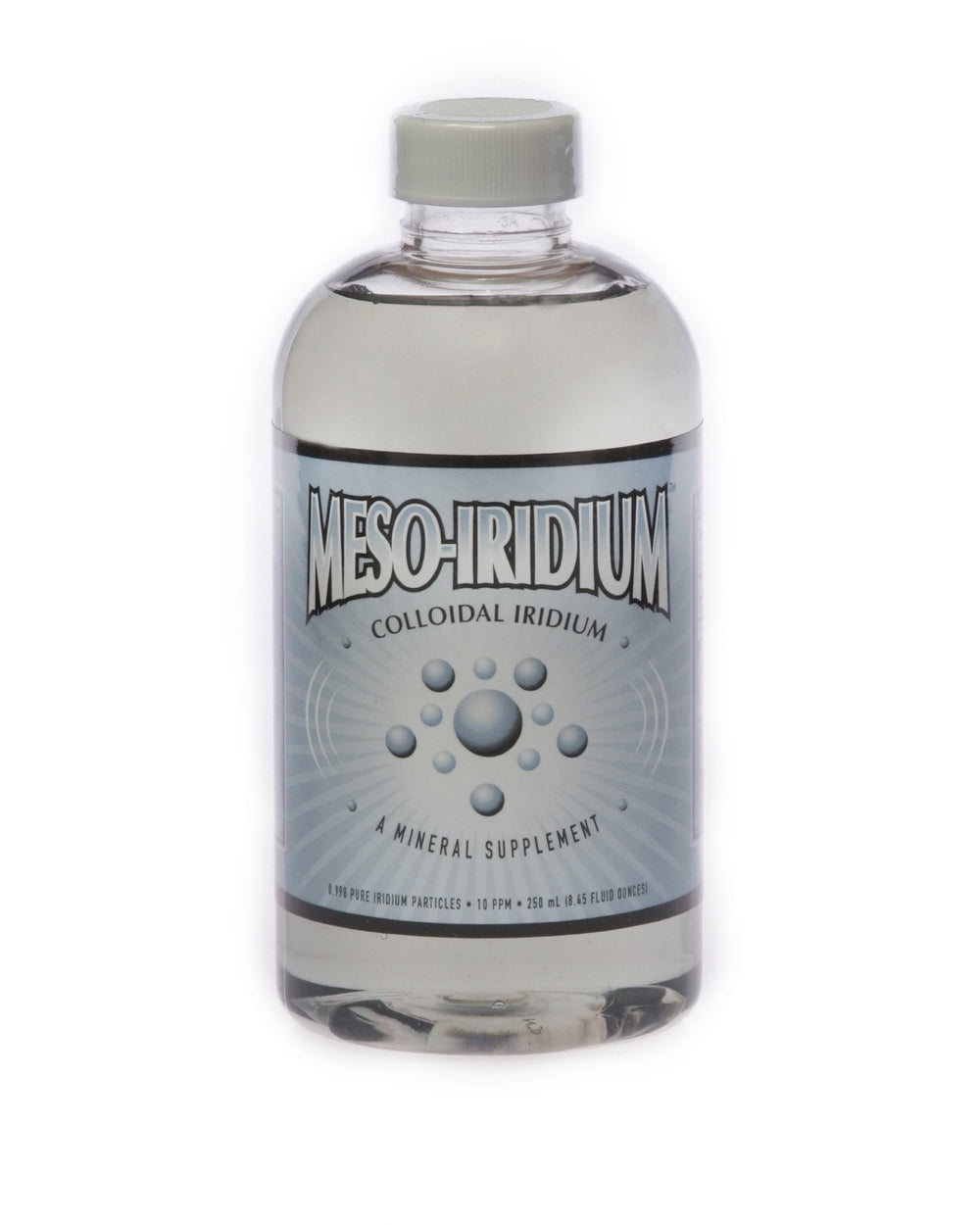 Purest Colloids MesoIridium bottle pour highlights purity and easy administration.