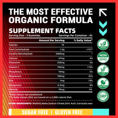 PURESTVITS creatine gummies three-per-serving for easy dosing.