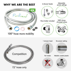Purifvend enema kit polished chrome finish for a sleek bathroom look