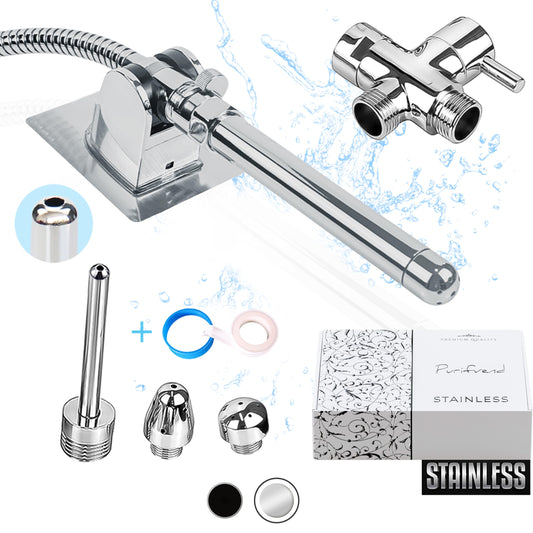 Purifvend enema kit stainless-steel shower attachment for durable home use