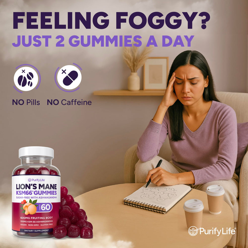 Purify Life made-in-usa badge on packaging reinforces trusted, high-quality gummies