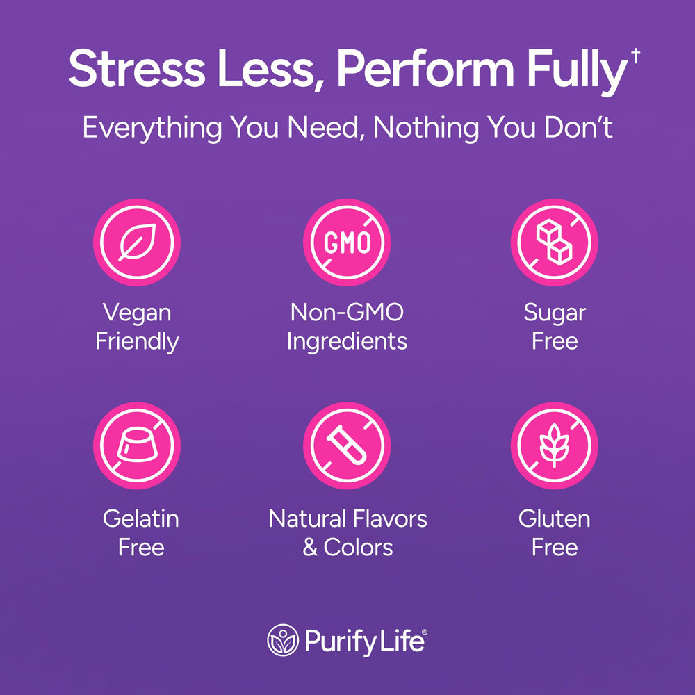 Purify Life Rhodiola vegan sugar-free gummies suitable for plant-based diets.