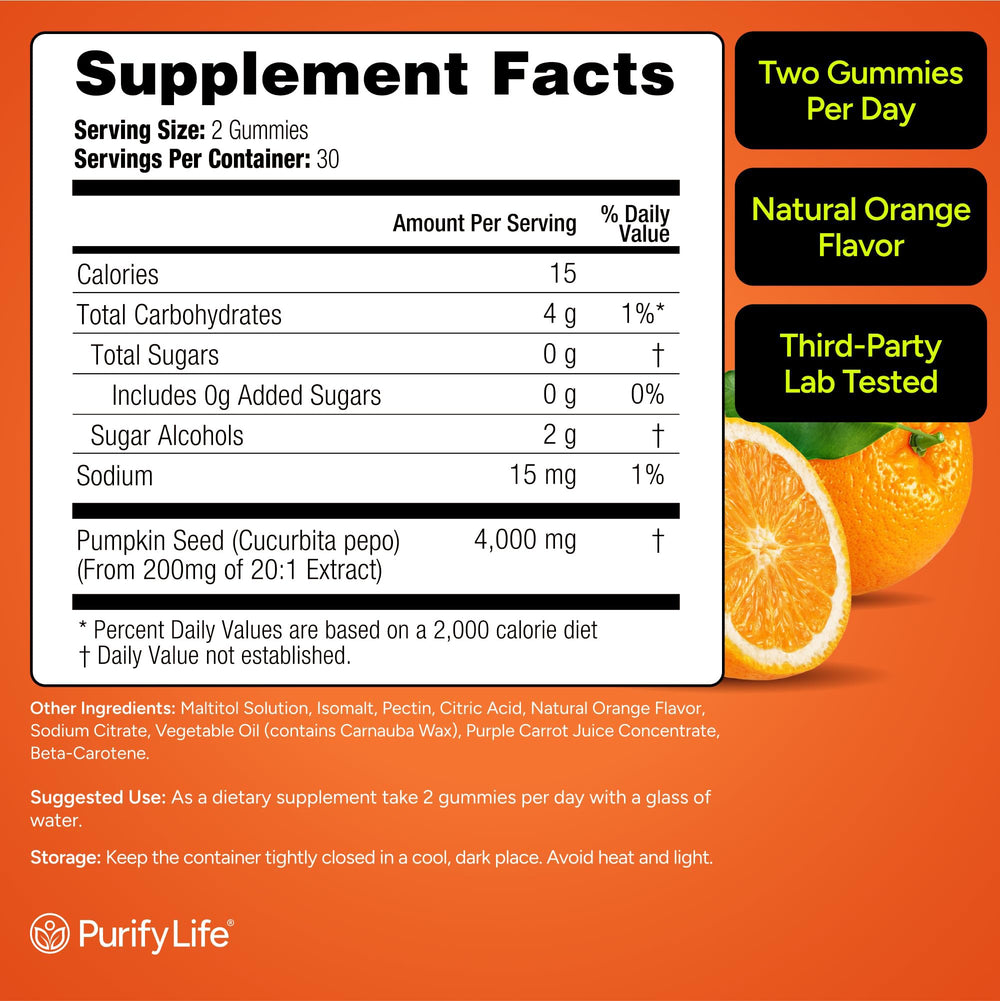 Purify Life gummies on table packaging conveys everyday wellness