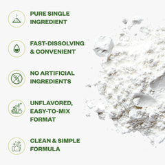 Purisure DHM powder being stirred in a glass for an easy daily ritual.