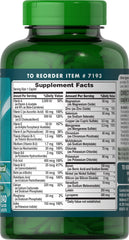 Puritan's Pride ABC Plus Senior Multivitamin bottle label highlights no artificial additives