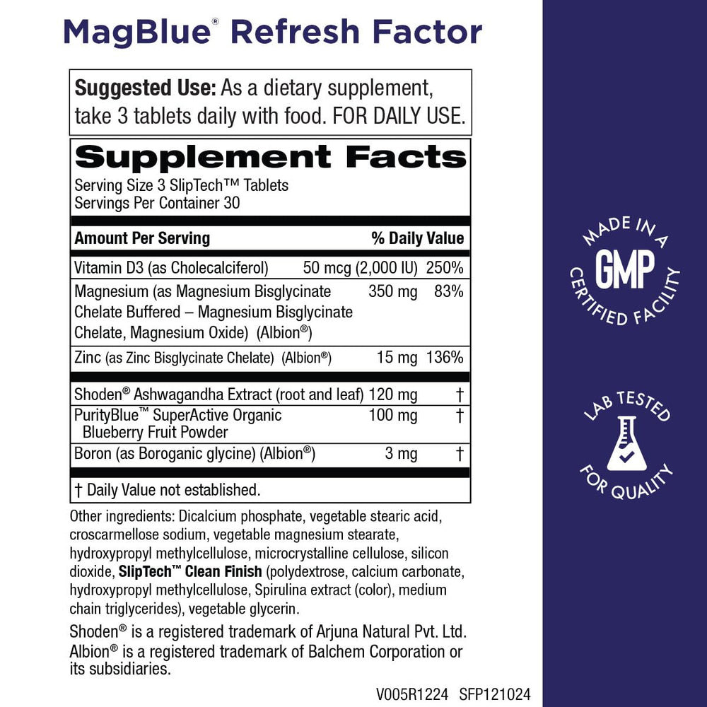 Purity MagBlue bottle front for quick daily use.