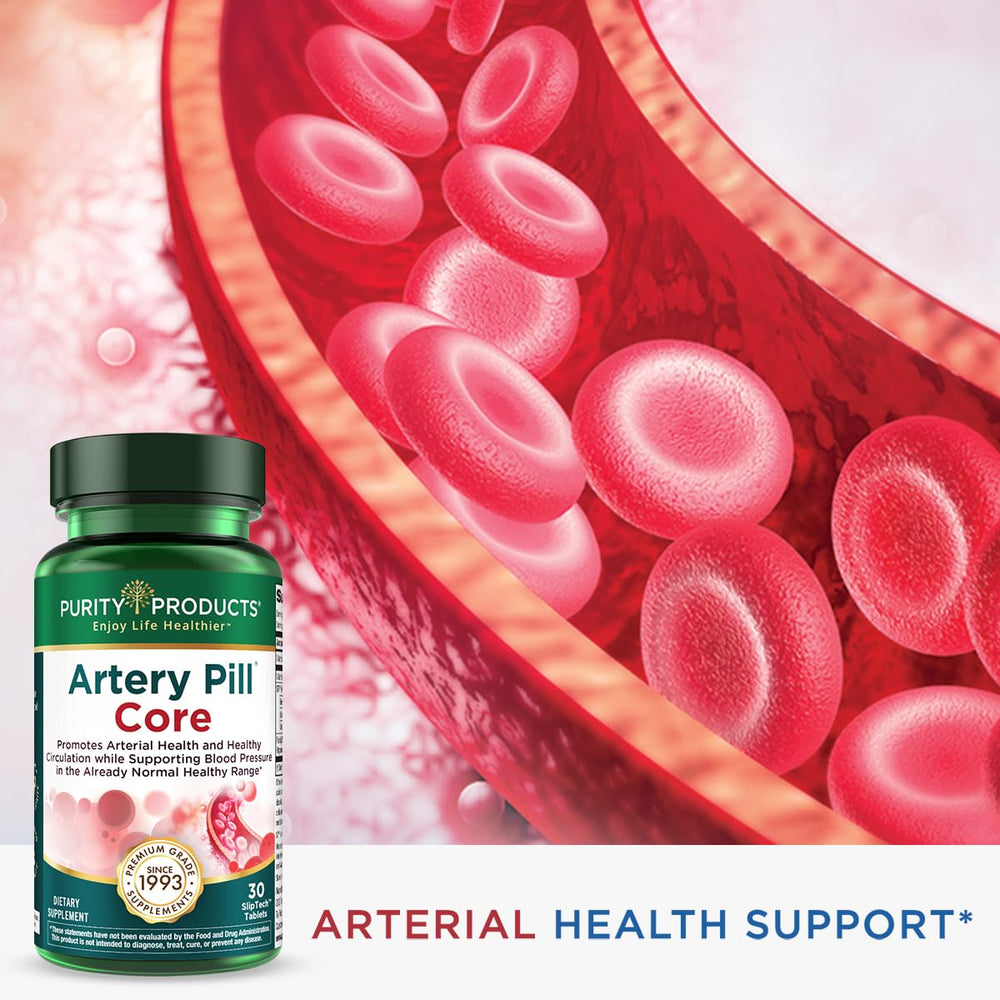 Purity Products Artery Pill Core manufacturing label and date
