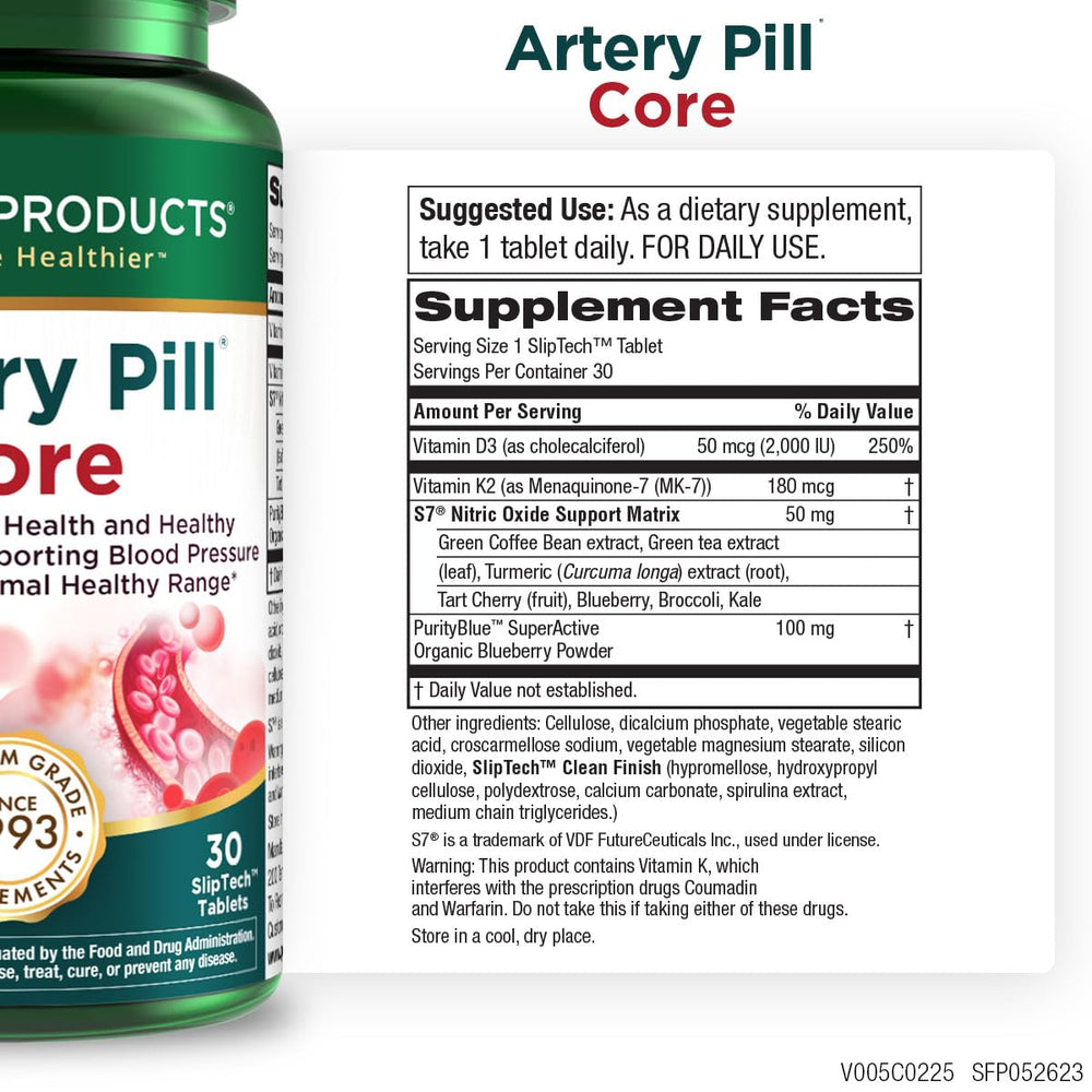 Purity Products Artery Pill Core Vitamin K2 key benefit visual