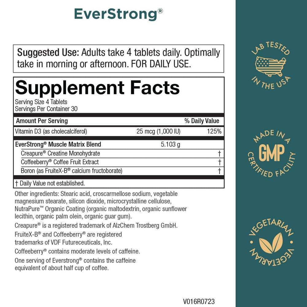 Purity Products EverStrong tablets-closeup highlights compact packaging for on-the-go energy.