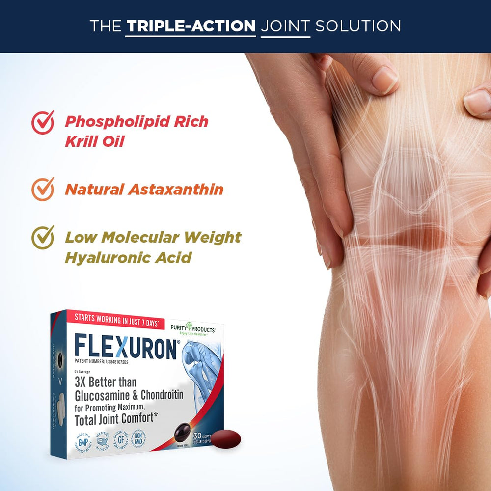 Purity Products Flexuron astaxanthin capsule closeup.