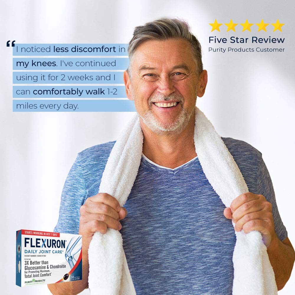 Flexuron krill oil capsule highlighting omega-3 support