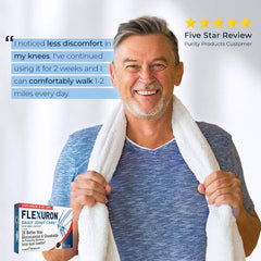 Flexuron krill oil capsule highlighting omega-3 support