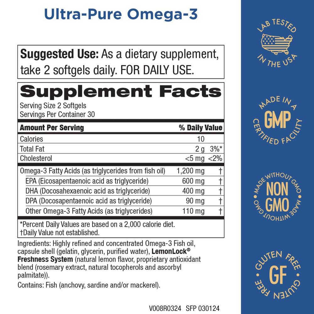 Purity Products kit Advanced D Omega-3 capsules close-up shows softgels ready for daily use