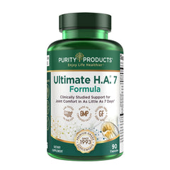 Purity Products Ultimate H.A. 7 bottle front view for joint comfort support