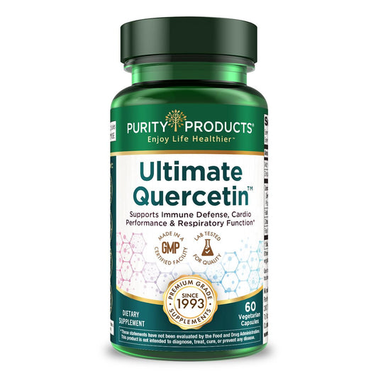 Purity Products Ultimate Quercetin bottle with 60 vegan capsules for immune support