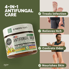 Puriya jock itch relief cream on skin showing plant-based comfort.
