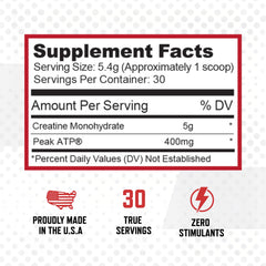 Purus Labs Creatine ATP powder dispense highlights micronized creatine for quick uptake