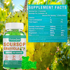 Putaojun Gummies close-up highlighting vitamin C and minerals for daily wellness.