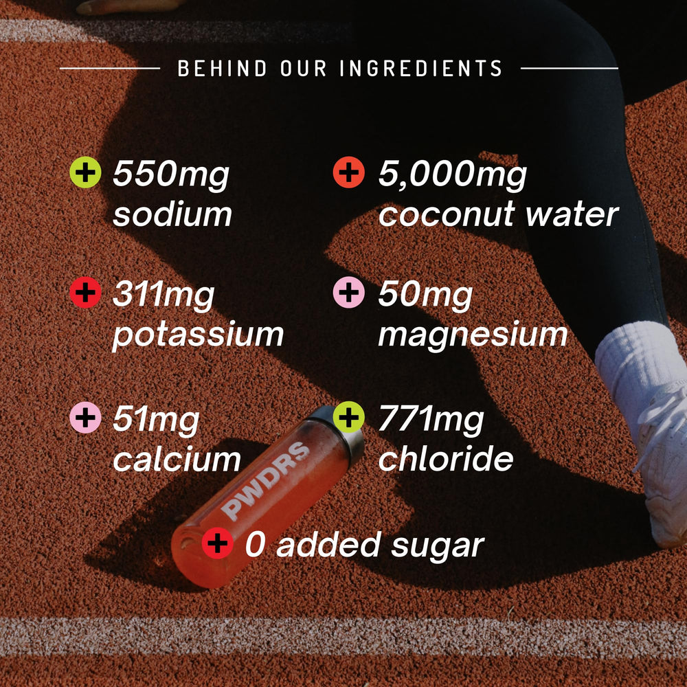 PWDRS Electrolytes being poured into a glass for hydration