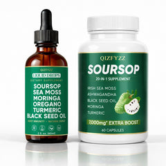 Pwkvsn QIZFYZZ bottle drops for daily digestive balance and vitality.