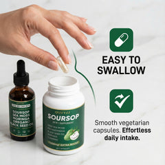 Digestive balance lifestyle scene featuring Pwkvsn QIZFYZZ products.