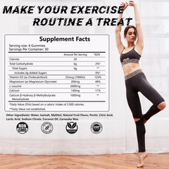 PYUNAFIT HMB Leucine Gummies bottle showcases vegan, sugar-free nutrition on the go