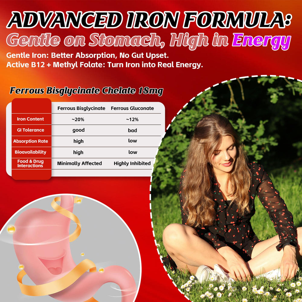 Q'ankyaq iron gummies bottle in hand for on-the-go teen nutrition.