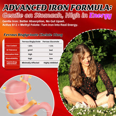 Q'ankyaq iron gummies bottle in hand for on-the-go teen nutrition.