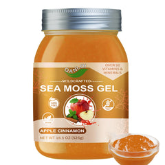 QANLOI seamoss raw gel apple cinnamon bottle shows convenient daily option for wellness