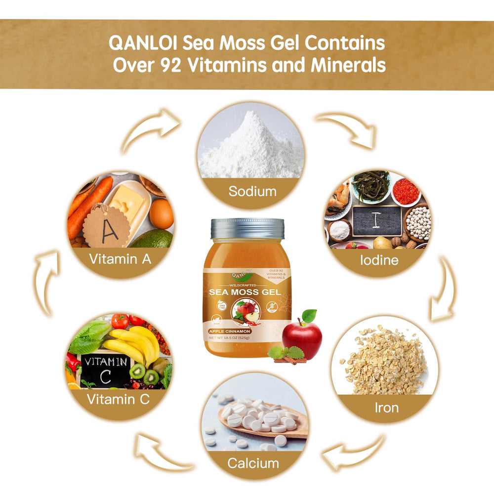 Serving spoon with QANLOI seamoss raw gel for easy daily use