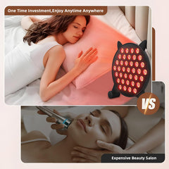 QEMAUUA Cat-Face Red Light Lamp base stability enables hands-free sessions