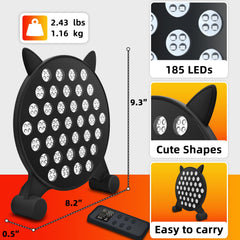 QEMAUUA Cat-Face Red Light Lamp protective goggles included for safe use