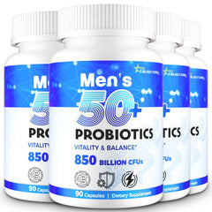 QIVERNAMY 50Plus probiotic bottle supports daily gut balance on the go