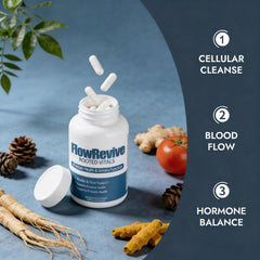 Qoenba Flow Revive daily-use packaging suggesting simple adherence.