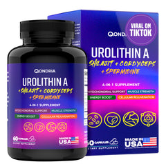QONDRIA Urolithin A supplement bottle ready for daily energy support
