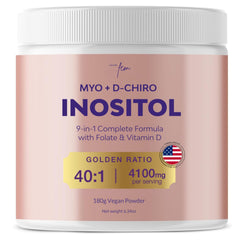 QSTA Myo-Inositol and D-Chiro Inositol bottle front for hormonal balance support.