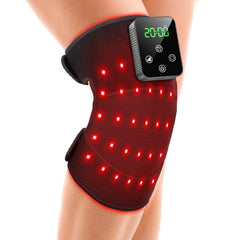 Qtyspdct red light therapy knee brace front view, compact wearable for on-the-go relief.