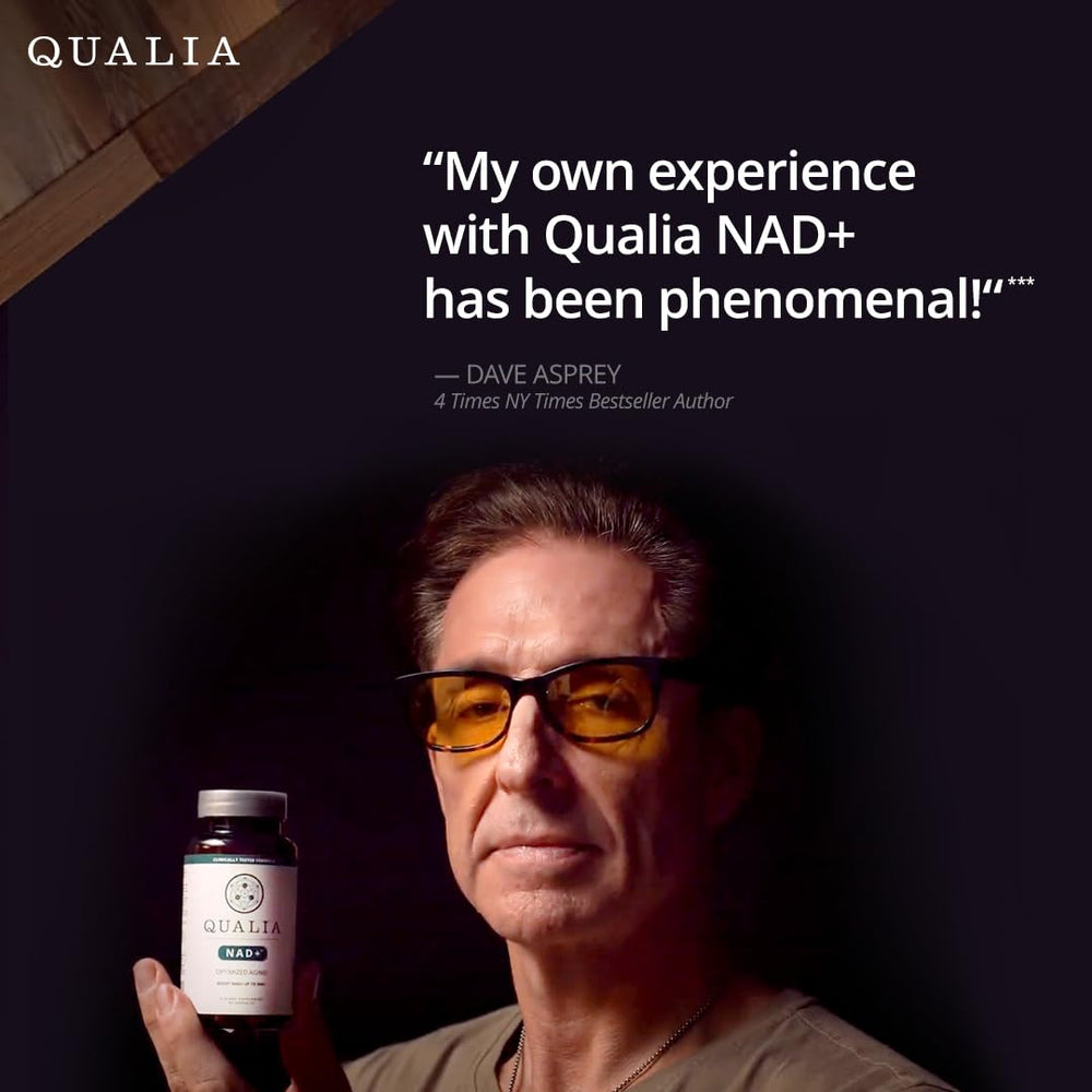 Qualia NAD+ ingredient list close-up showing key cofactors