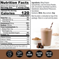 Qualify post-workout recovery setup featuring chocolate protein powder