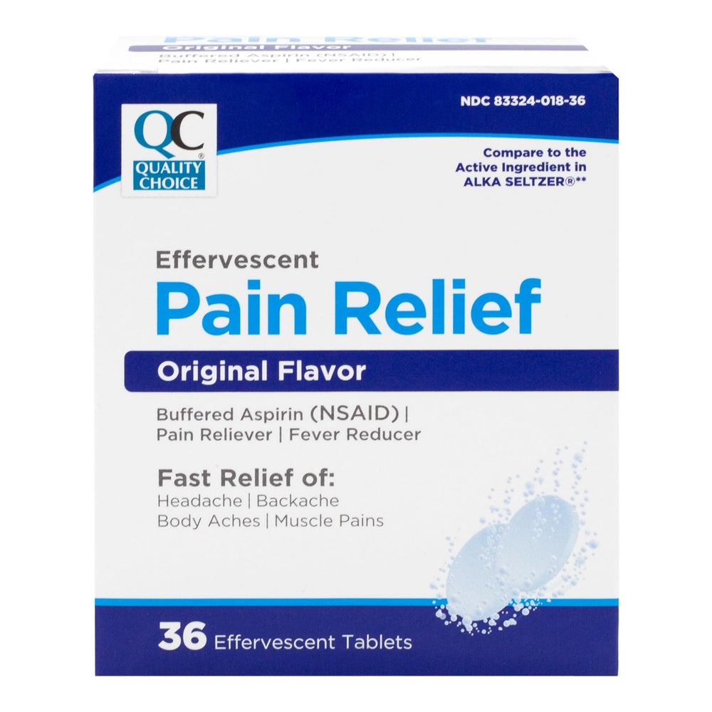 Quality Choice buffered aspirin 325 mg tablets in blister pack for gentle stomach use.
