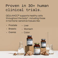 Quality of Life AHCC Rx daily-use capsules for routine immune support.